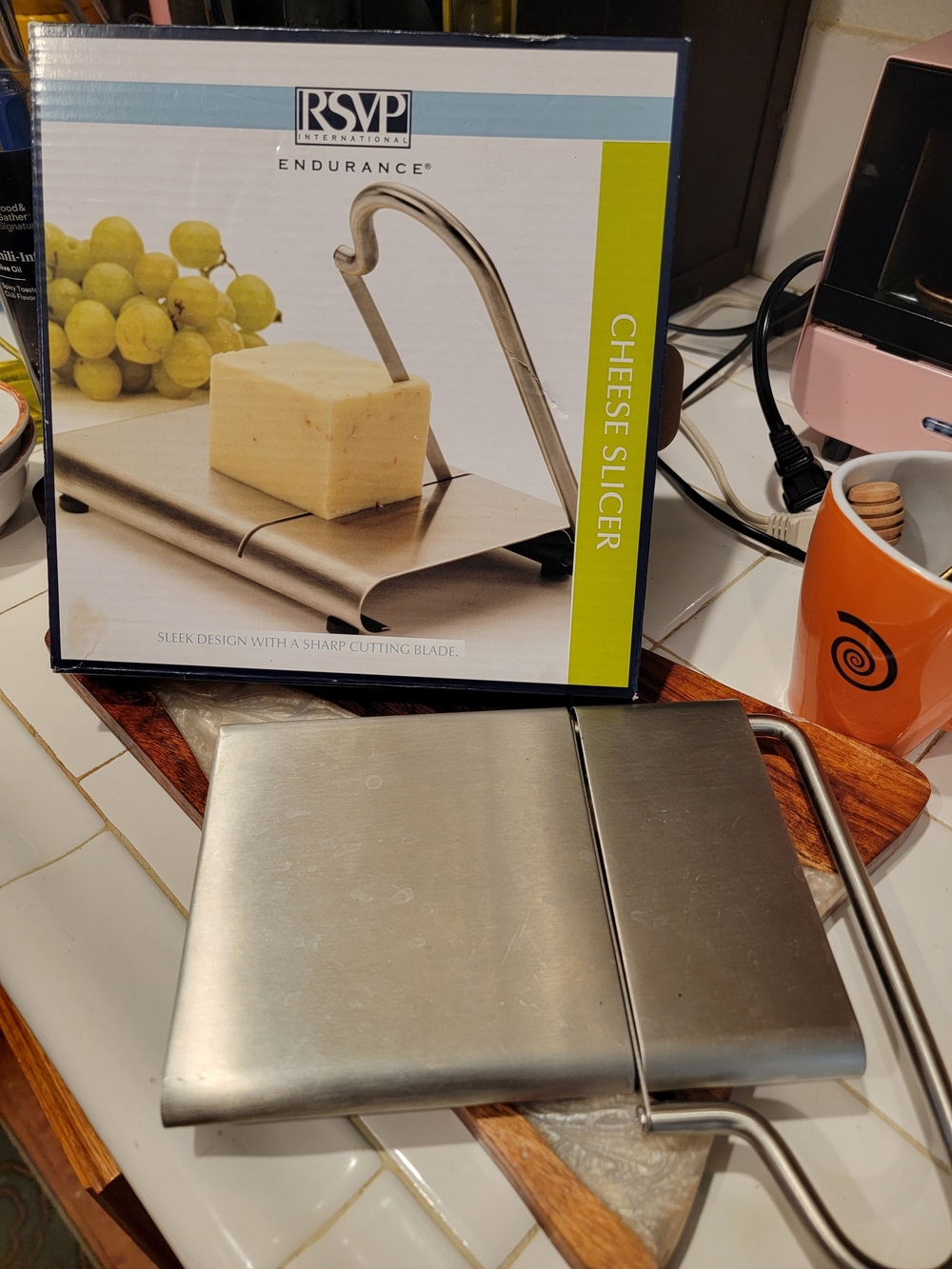 RSVP Stainless Steel Cheese Slicer - Silver Finish